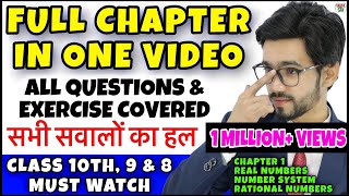 Real Numbers  Class 10 Maths Chapter 1  Class 98 Maths  Number System  Rational Numbers  CBSE [upl. by Zulch]