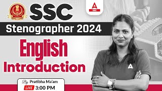 SSC Stenographer 2024  SSC Steno English By Pratibha Mam  Introduction Class [upl. by Aleka]