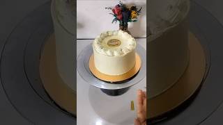 Simplest and easiest cake design idea 😄😁beautiful cake simplee [upl. by Ahseken]