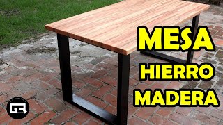 MESA INDUSTRIAL HIERRO Y MADERA  TABLE industrial style [upl. by Longmire743]