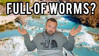 Saturnia Hot Springs is Full of Worms Tuscany Italy Travel Vlog 🇮🇹 [upl. by Eal]