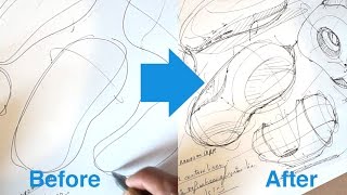 How to draw Random product design in 4 steps  Industrial Design Sketching [upl. by Meriel]