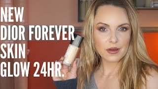 NEW DIOR FOREVER SKIN GLOW 24HR FOUNDATION TEST [upl. by Vardon]