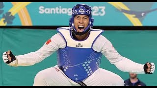 Carlos Sansores  Taekwondo Highlights 2024 Paris olympic gold medalist in M 80 kg category [upl. by Ayikat]