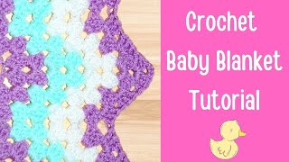 DIY Crochet Blanket  Granny Ripple Baby Blanket Crochet Pattern [upl. by Elrebma]