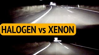 Xenon vs Halogen headlight comparison also Static vs Adaptive headlights [upl. by Llerraj176]