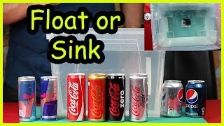 Coke can  Red Bull Pepsi  Coke zero  Coke light Float or Sink [upl. by Naujak]