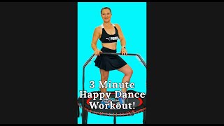 Happy Dance Rebounder Workout to Brighten Your Mood Fitness Trampoline Trampoline Fitness shorts [upl. by Oshinski]