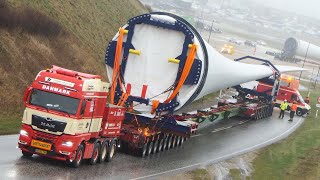 Blades for the Worlds Biggest Windmill Vestas V23615 MW amp Siemens SG 14236 DD Being Transported [upl. by Oettam]