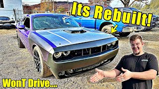 I Rebuilt My WRECKED Clean Title Dodge Challenger But it Wont Drive [upl. by Fidele251]