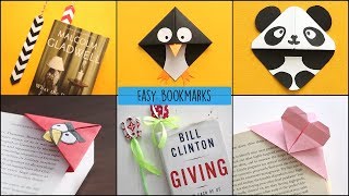 6 Easy DIY Bookmarks  Bookmarks with Paper  Paper Craft [upl. by Ettore]