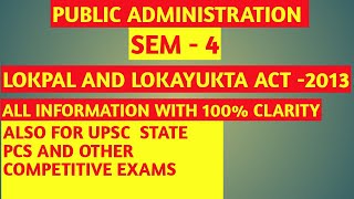 LOKPAL ACT 2013 IN HINDI  LOKPAL IN HINDI  Lokpal ACT IN HINDI FOR BA 2 SEM 4 PUBLIC ADM [upl. by Filahk]