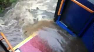 380 Bus Drives Through a Flood and Gets Flooded [upl. by Sinegold]