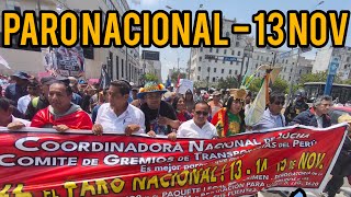 PARO NACIONAL EN PERÚ  LIMA  13 NOVIEMBRE [upl. by Engedus]