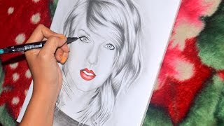 Drawing Taylor Swift  TCA [upl. by Yatnwahs746]