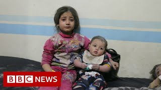 Syria war Hundreds of thousands flee as airstrikes continue  BBC News [upl. by Alwitt470]