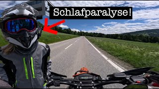 Schlafparalyse Motorrad fahren mit Maria  DualMotoVlog [upl. by Floria767]