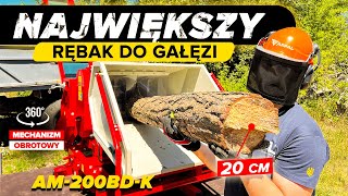 ⚡14 m³ drewna opałowego na godzinę Najmocniejszy na świecie rebak do gałęzi ARPAL AM200BDK [upl. by Beckman]