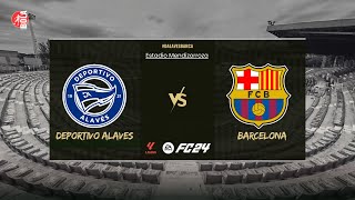 Deportivo Alavés vs Barcelona  La Liga 2425 Full Match at Stadion Mendizorrotza  PC™  FC 24 [upl. by Cherish]