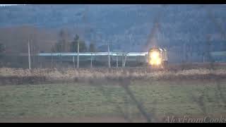 Beautiful Shot Of Via Rail 15 The Ocean Through Memramcook At Sunset [upl. by Crissy]