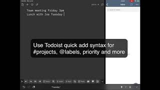 Drafts 5 Tasks in Todoist Demo [upl. by Vokay656]