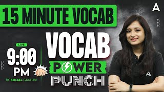 Most Important Vocabulary for Bank Exams  15 Minute Vocab Show by Kinjal Gadhavi 2 [upl. by Laenahtan718]