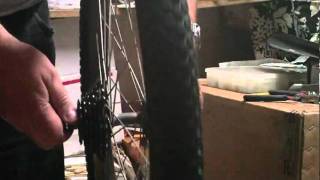 Bicycle tire bulge due likely to overinflation [upl. by Trevlac]