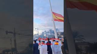 Arriado solemne de bandera 🇪🇸 Puerto Cartagena [upl. by Tilney700]