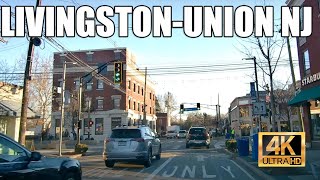 Driving Livingston  Millburn  Union NJ 4K [upl. by Lamrej]