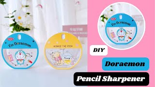 DIY Doraemon Pencil Sharpener how to make sharpener box  diy kawaii Pencil SharpenerSchool Supply [upl. by Oah]