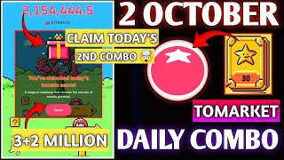 Tomarket Airdrop Combo 2 October  Tomarket Daily Combo Today  Tomarket SnapShot 2October [upl. by Ecinev]