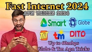 Untold Fast Internet 2024  Apn Setting Tricks for Globe amp TM 2024 [upl. by Broome]