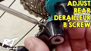 How To Adjust The B Screw On A Rear Bike Derailleur [upl. by Yesnnyl]