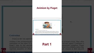 Animism part 1  Example of Animism  animism jeanpiaget psychology shorts [upl. by Aisha]