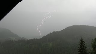 Onweer Oostenrijk 30 juli 2 4 en 5 augustus 2017 Gewitter Österreich thunderstorm Austria 4K [upl. by Siravat478]