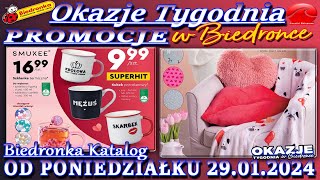 𝐁𝐈𝐄𝐃𝐑𝐎𝐍𝐊𝐀 🐞 Nowa Gazetka Od 29012024  Okazje i promocje tygodnia w Biedronce – Katalog Biedronki [upl. by Yehs861]