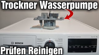 Trockner Wasserpumpe pumpt nicht mehr Wasser in Behälter Kondensatpumpe prüfen reparieren [upl. by Hew737]