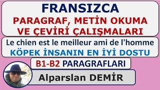 Le chien est le meilleur ami de lhomme  Fransızca Paragraf Metin Okuma Ve Çeviri Çalışmaları B1 [upl. by Meluhs373]