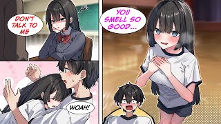 Manga Dub I run into the cold girl at school but she falls in love with my smell and RomCom [upl. by Eissel]