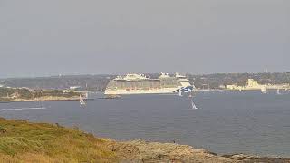 Cruise ship anchored in Newport Harbor [upl. by Elliven104]