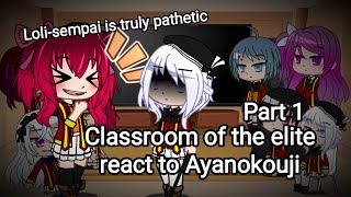 Classroom of the elite react to Ayanokouji Part 1 [upl. by Sirahc]