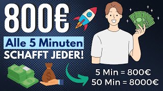 BEWEIS 800€ IN 5 Minuten🤯🚀💸 Online Geld verdienen 2024 ohne Startkapital [upl. by Redep]