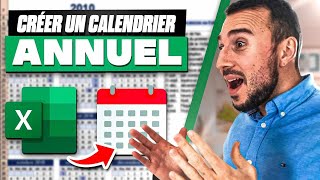 📅 EXCEL  CRÉER UN CALENDRIER ANNUEL AVEC UNE SEULE FORMULE   Fichier à télécharger [upl. by Stutsman456]