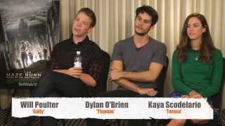 THE MAZE RUNNER Interview  Dylan OBrien Kaya Scodelario amp Will Poulter [upl. by Anaile]