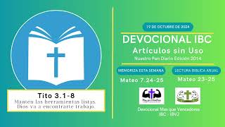 ARTICULOS SIN USO  Devocional IBC  191024 [upl. by Gayle159]