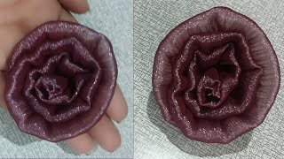 Fabric flower making for dressesfabric flower design flower design for blousefabricflowers diy [upl. by Rapp]