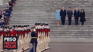 WATCH President Donald Trump conducts troop review at US Capitol [upl. by Akanke]