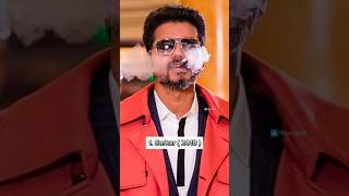 Top 10 Thalapathy Vijay Movies shorts thalapathyvijay top10 [upl. by Ifar809]