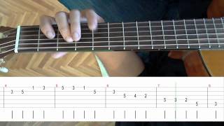 C major scale C dur skala 2nd position  lesson by Yesiloveguitar [upl. by Ococ]