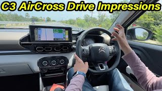 Citroen C3 AirCross SUV First Drive Impressions l Aayush ssm [upl. by Anit789]